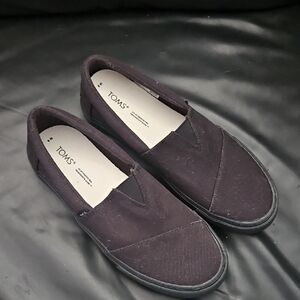 TOMS Womens Alpargata Fenix Slip On Trainers Black Sz 8 US New